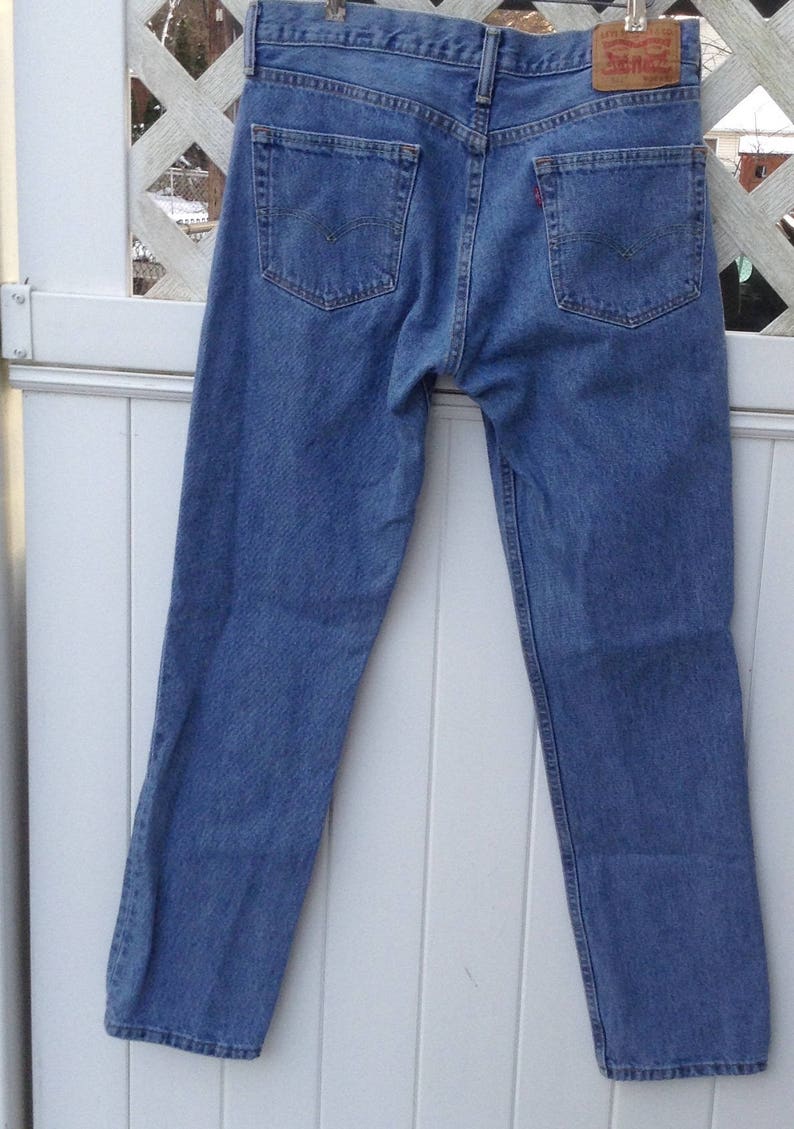 Vintage Levi jeans sz 34/32 Distressed Levi Jeans Levi 511 blue jeans Men's Levi jeans Boyfriend gift Girlfriend Gift image 5