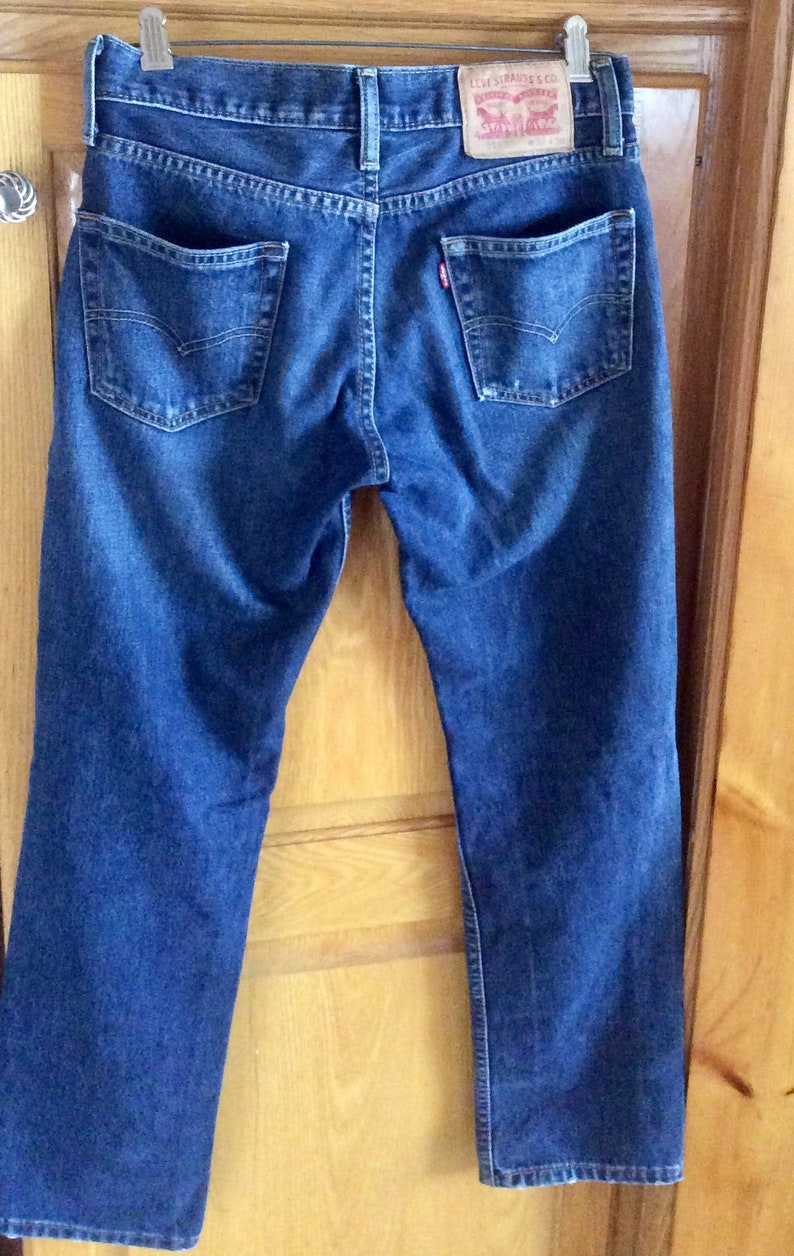 Vintage Levi jeans sz 34/32 Distressed Levi Jeans Levi 511 blue jeans Men's Levi jeans Boyfriend gift Girlfriend Gift image 7