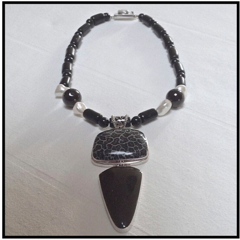 Black Coral necklace Etsy