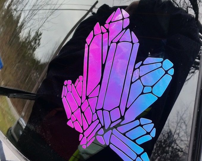 Color Shifting Vinyl Decal Crystals Gems // Natural Crystal // Car Decal // Window Decal // Multiple Surface Decal