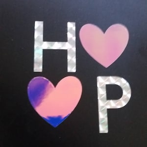 Color Shifting Vinyl Decal Hoop Love // Natural Crystal // Car Decal // Window Decal // Multiple Surface Decal