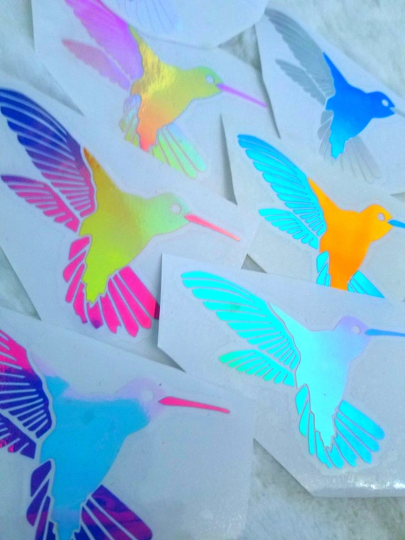 Color Shifting Vinyl Decal Humming Bird // Car Decal // Window Decal // Multiple Surface Decal