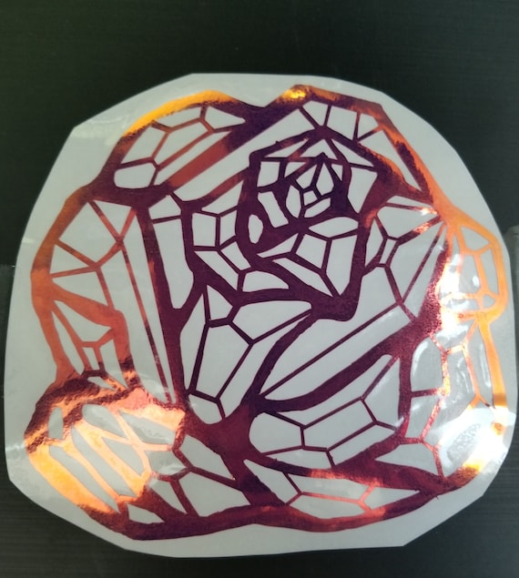 Color Shifting Vinyl Decal Crystal Rose Gemstone // Natural Crystal // Car Decal // Window Decal // Multiple Surface Decal