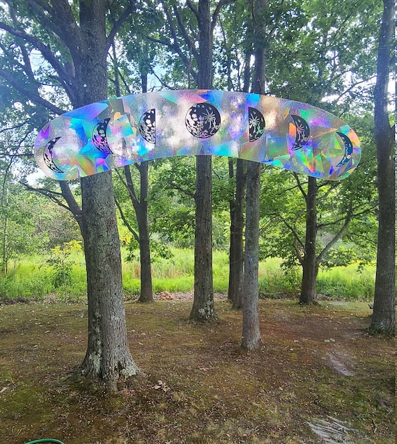 Phases of the Moon Sun Catcher / Holorgraphic Colorshifting Vinly // Rainbow Window Film // Cast Rainbows // Easily Removed and Will Restick