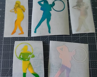 Hula Hooper Vinyl Sticker // Car Decal // Window Decal // Multiple Surface Decal // Out Door Vinyl