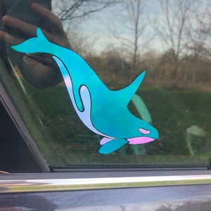 Orca Whale Color Shifting Vinyl Decal Sticker // Car Decal // Window Decal // Multiple Surface Decal