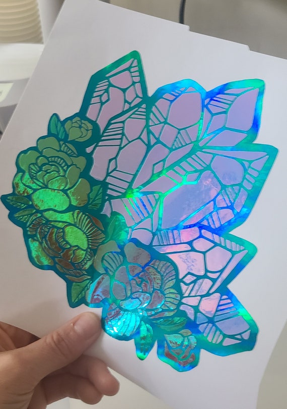 Floral Lightbulb Suncatcher Sticker Low Tact Prism Rainbow Maker  Holographic= Cute Perfect Gift Flowers