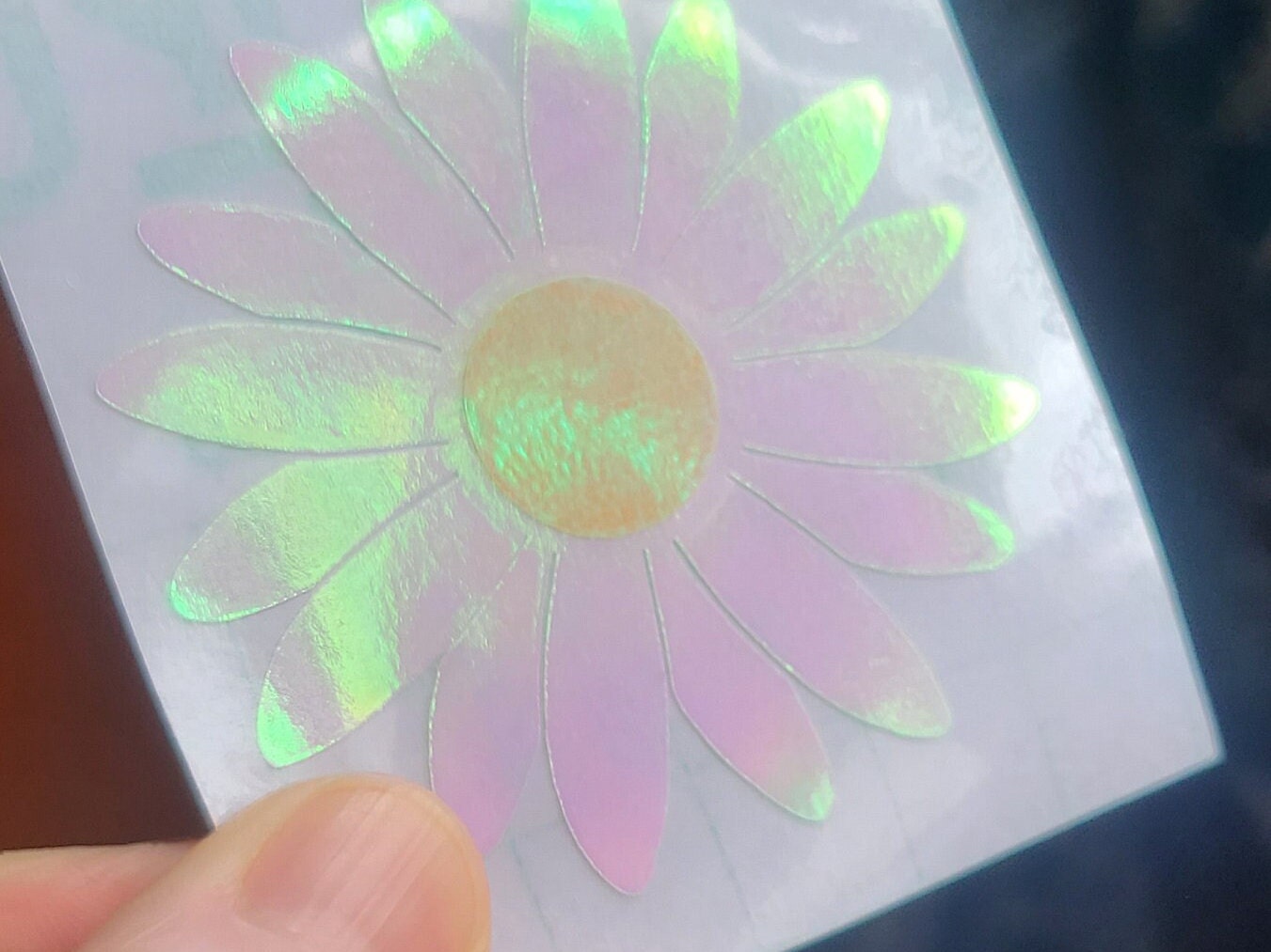 Daisy Vinyl Decal Holographic Sticker Outdoor Indoor Waterproof Car ...