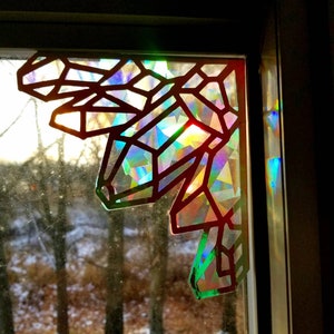 Crystal Corner Sun Catcher // Raw Crystal Gems Decal // Holographic Rainbow Window Film // Cast Rainbows