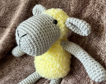 Fuzzy Sheep handmade crocheted amigurumi stuffed toy