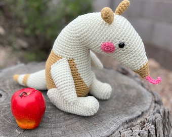 Anteater stuffed toy handmade crocheted amigurumi toy for child