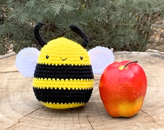 Bumble bee great gift striped stuffed toy amigurumi handmade-wings and antennae attached