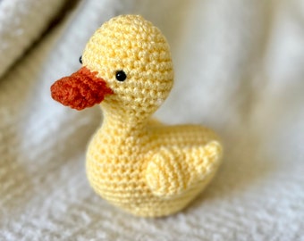 Duckling Easter toy handmade yellow duckling amigurumi crocheted duck