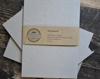 A5 Greyboard / Bookboard / Bookboard per rilegatura e altri lavori artigianali (4 fogli)