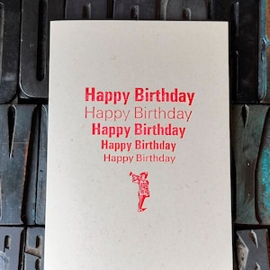 Happy Birthday Bugle - Letterpress-wenskaart