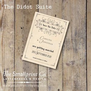 Didot Victorian Style Vintage Save the Date Template, Printable Wedding Invite, Edit Yourself Instant Download PDF