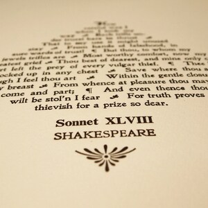 Soneto XLVIII 48 Impresión tipográfica de Shakespeare