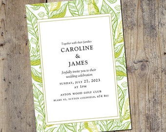 Botanical Wedding Invitation – Florence Suite - Wedding Stationery - FREE UK DELIVERY