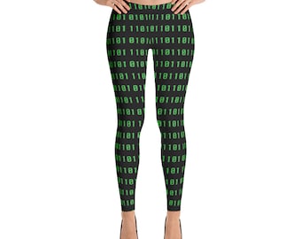 Binary Leggings - kawaii - Cybergoth - Geek dress - Cyberpunk clothing - tech gifts - coding