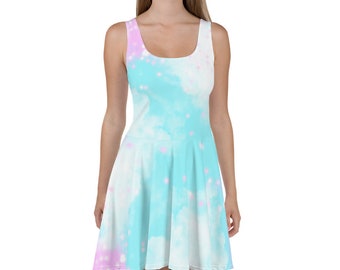 Pastel Dream Skater Dress - kawaii - fairy kei - Cybergoth - Geek dress - yume kawaii