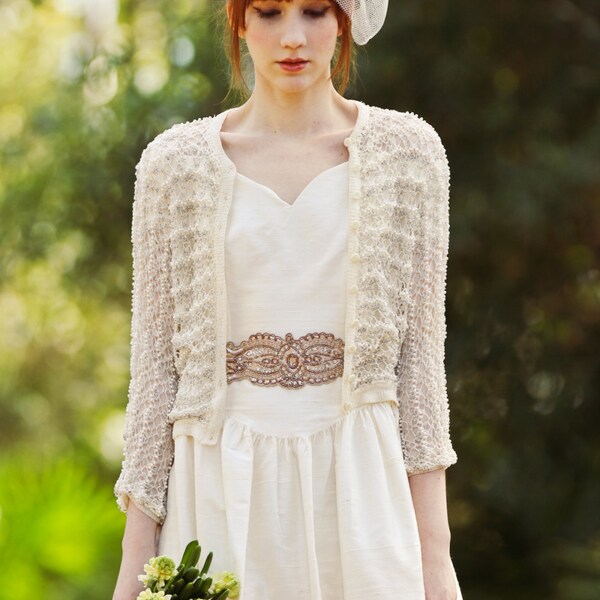 Vintage Beaded Bridal Jacket