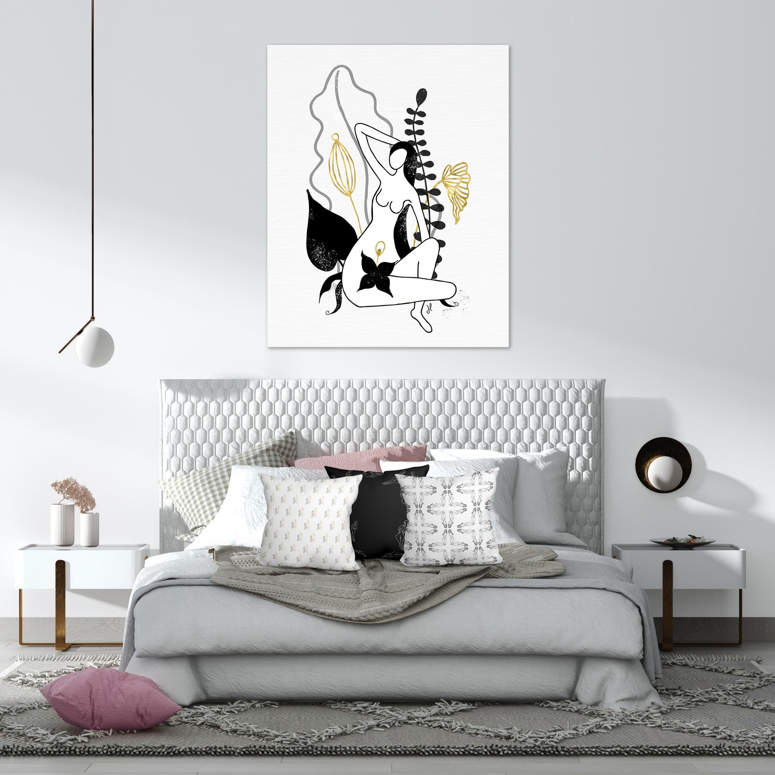 Feminine Wall Art Feminine Art Print Ready to Hang Canvas Etsy