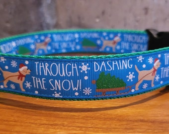 Hundehalsband Dashing Through the Snow – groß