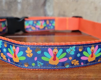 Thanksgiving Turkey Dog Collar - Large