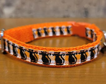 CAT/Halloween Black Cat Breakaway Collar With Bell