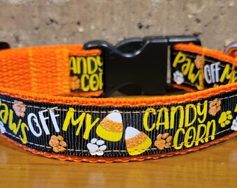 MEDIUM/KLEINE Paws Off My Candy Corn-halsband