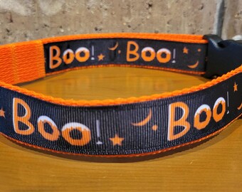 LARGE / BOO Halloween Dog Collar