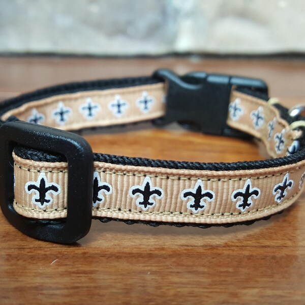 Leather Fleur De Lis Dog Collar Etsy