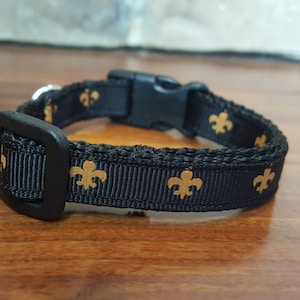 Fleur De Lis Dog Collar  Size Mini