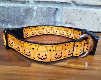 Halloween Pumpkin Dog Collar - Large