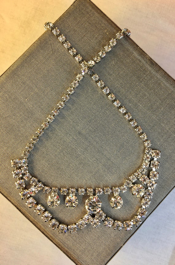 50's Rhinestone Choker Necklace - image 2
