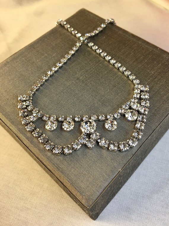 50's Rhinestone Choker Necklace - image 4