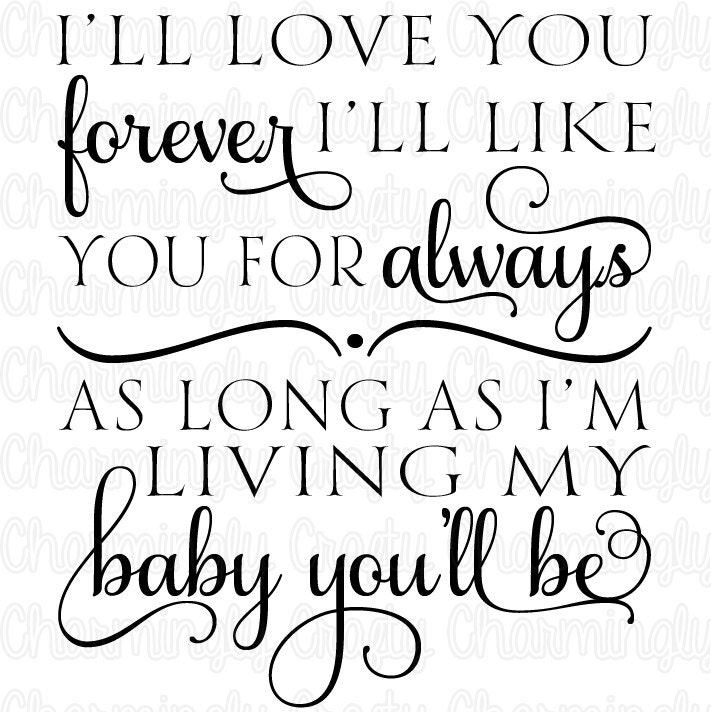 Download Love You Forever Quote SVG PNG Studio Cuttable Quote For ...