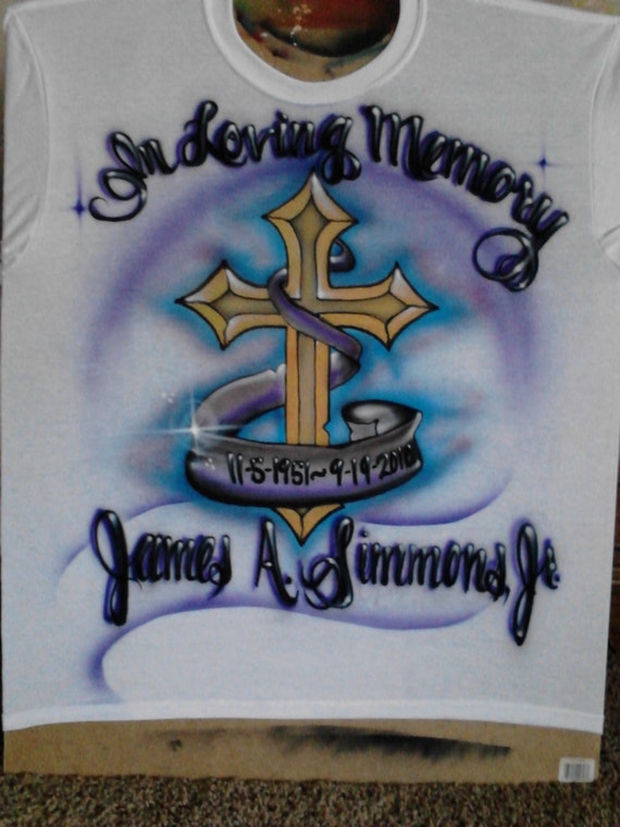R.I.P. Custom Airbrushed T-shirt Gildan Ultra-blend | Etsy