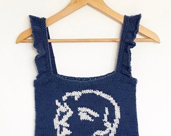 Matisse top/Knitted top/Art crop top/