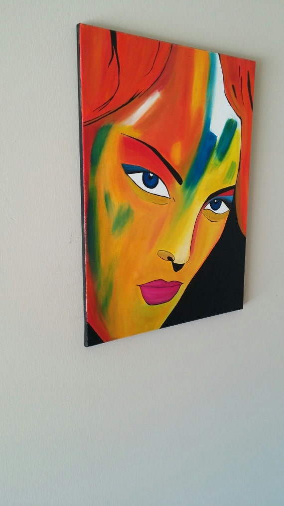 Peinture Visage Femme Contemporain