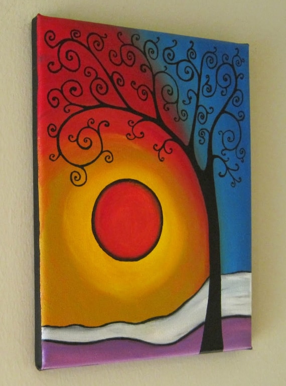 Original Tree Of Life Wall Art Abstract Tree Painting Etsy