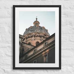 Framed Saint Peter’s Basilica Poster – Vatican City Wall Art, Rome Architecture Print, Catholic Church Decor, Travel Photography Gift