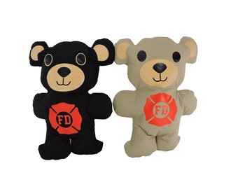 personalized firefighter teddy bear