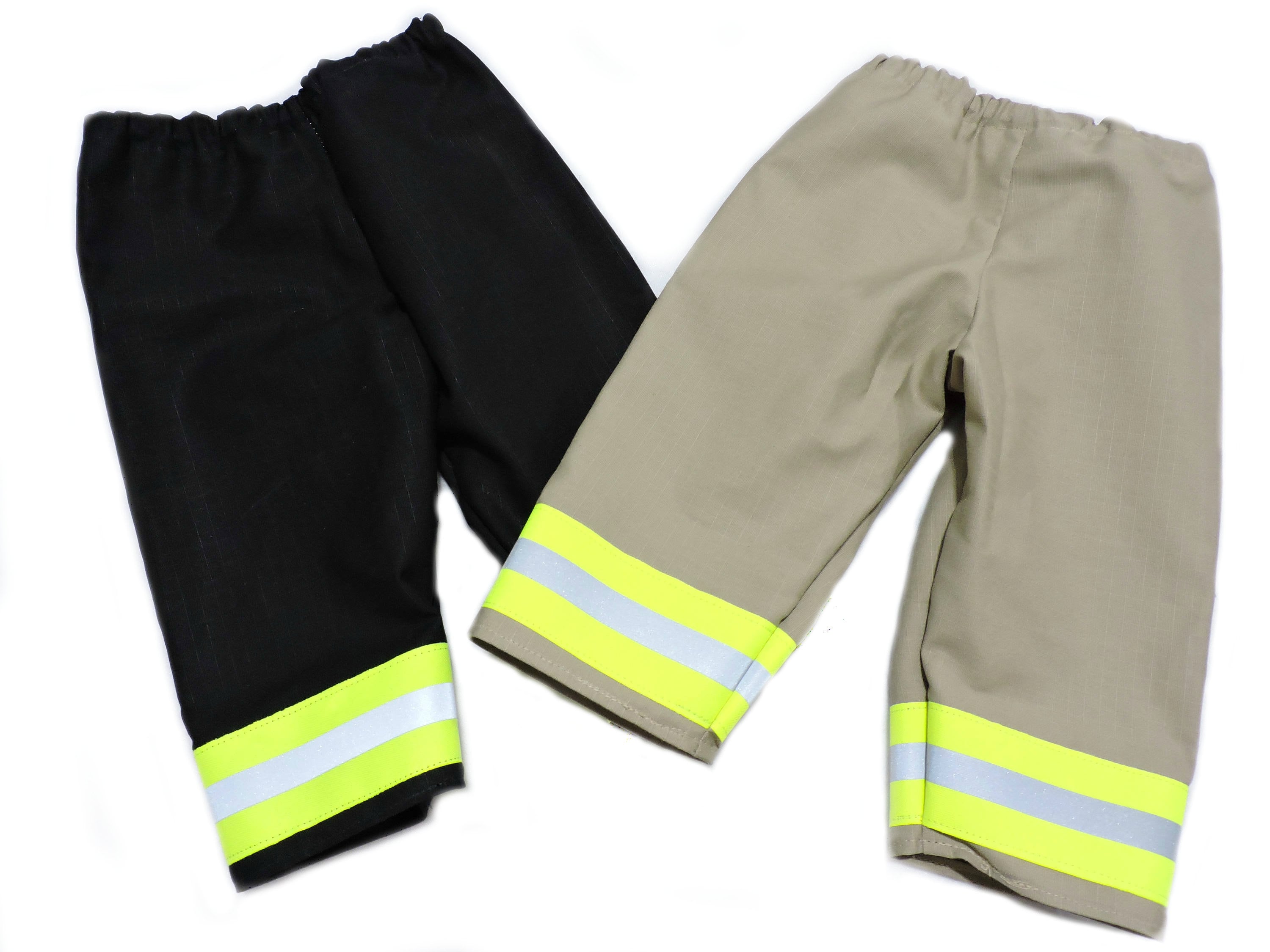 Firefighter Toddler or Baby Boy Pants Halloween Costume, Fireman Turnout Bunker Gear Look