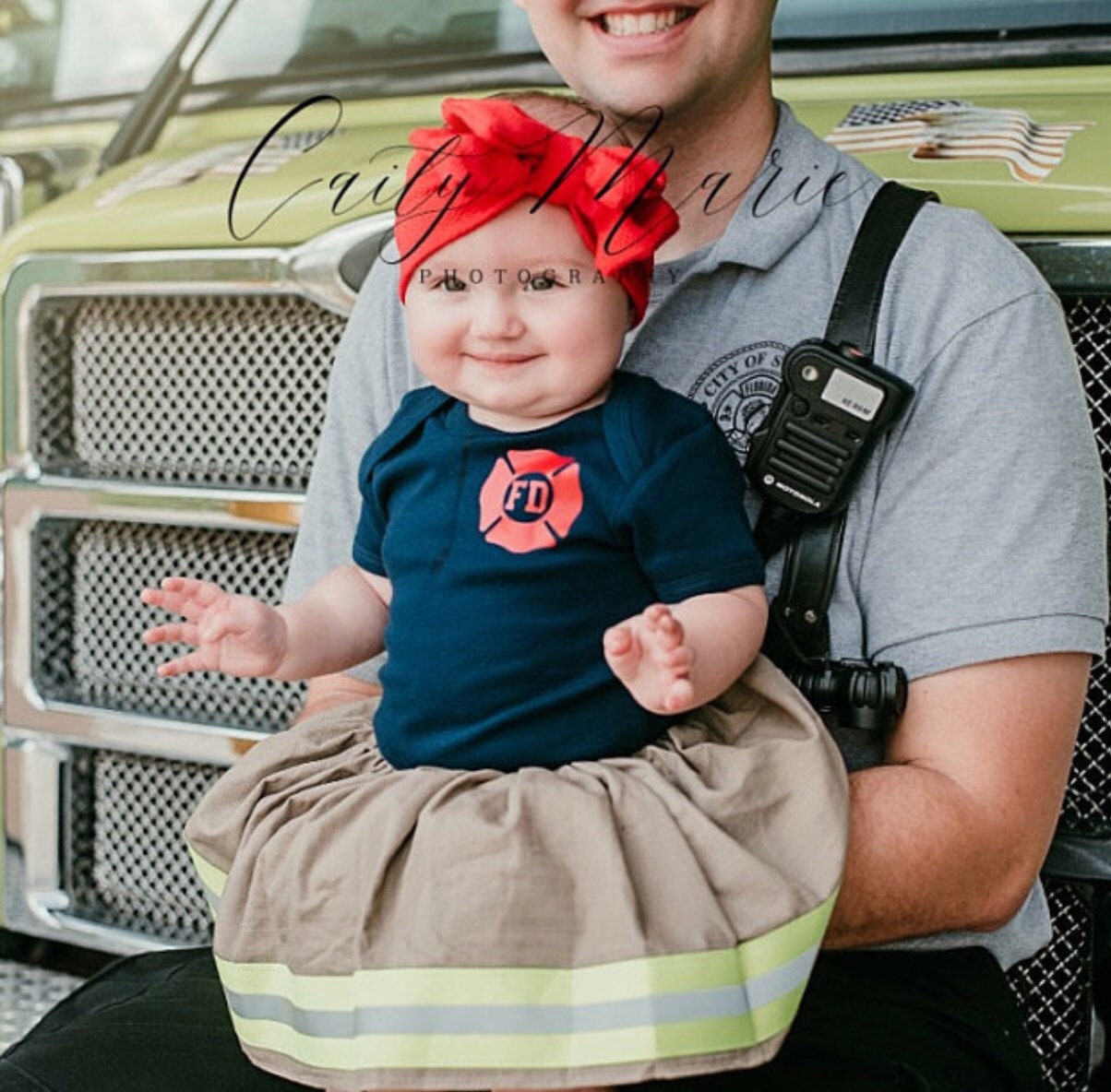 Baby girl sale firefighter costume