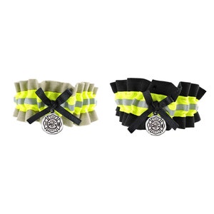 A firefighter wedding garter