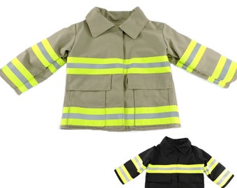 Firefighter Toddler Jacket, Firefighter Halloween Costume, kids Bunker Gear, Firefighter Boy Jacket, Child Firefighter Jacket, Girl Fireman