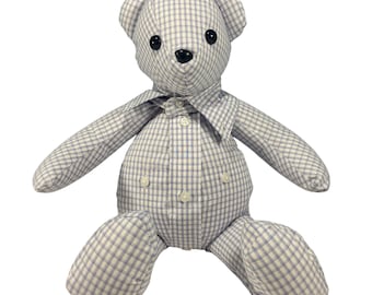 Custom Memory Bear, Memorial Keepsake Made from Clothing