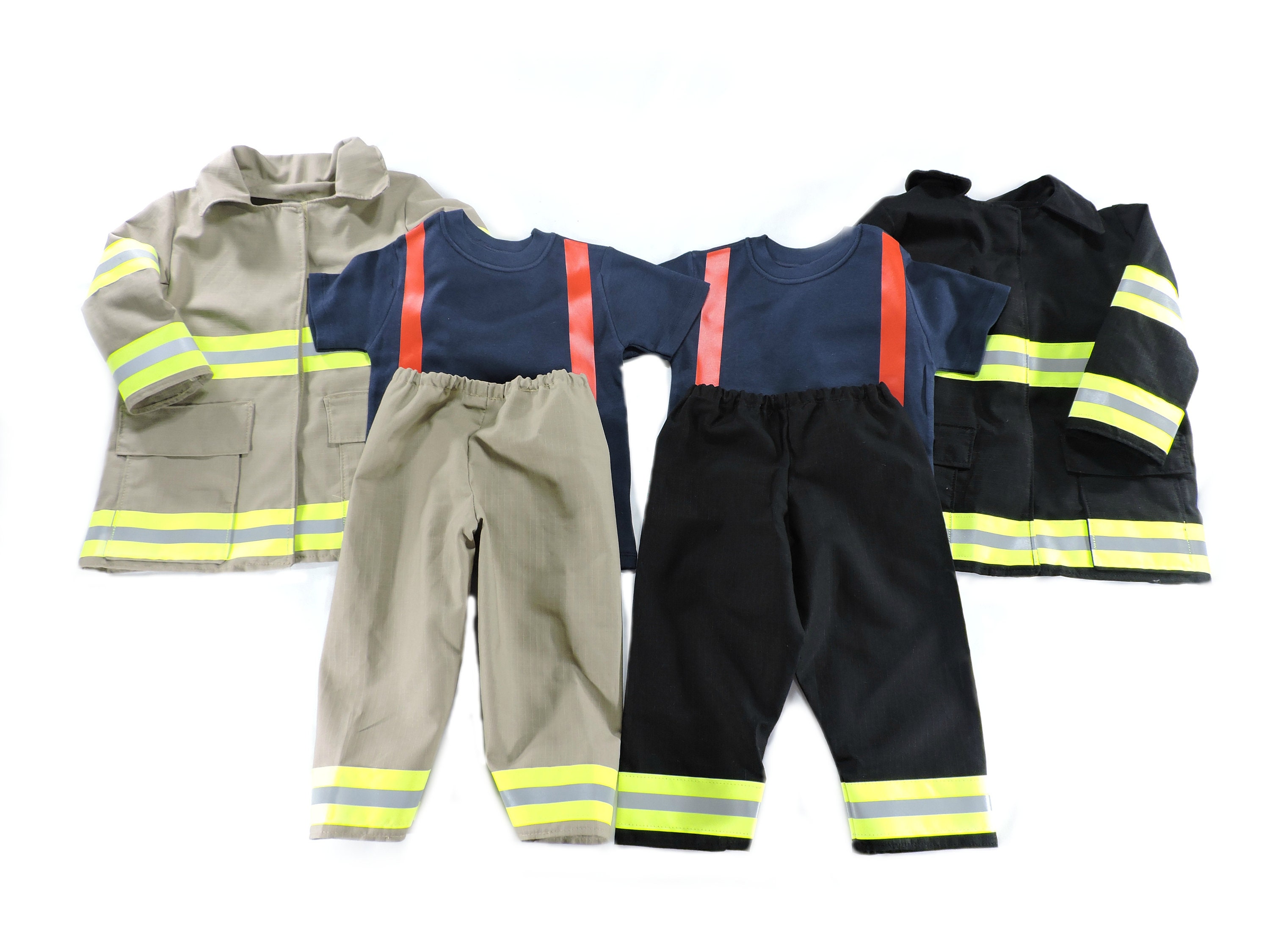 Firefighter Toddler Outfit & Jacket, Halloween Costume, Turnout Gear Jacket