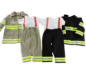 Firefighter Toddler Boy Outfit and Jacket, Personalized Fireman Halloween Costume